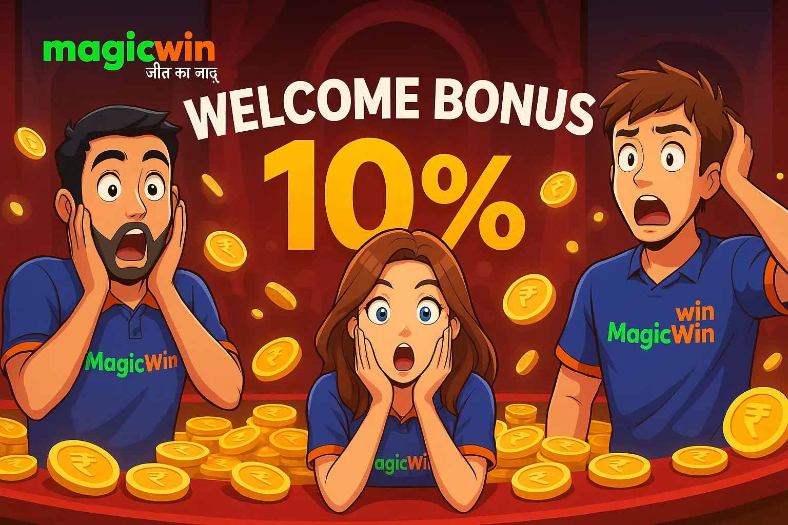 Aviator and Teen Patti, on a glowing coin money bonus stadium background