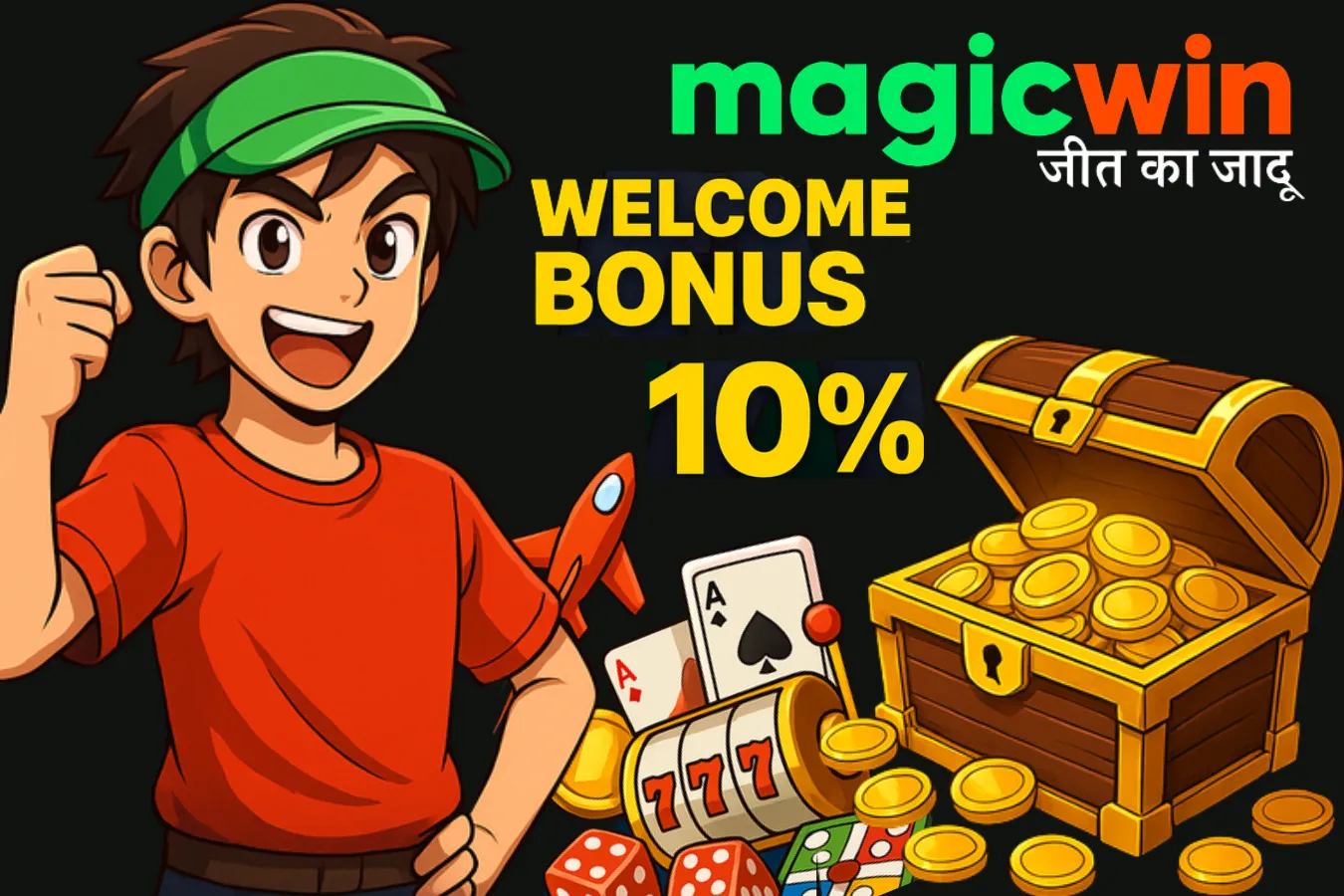 MagicWin code redemption guide with 10% welcome bonus
