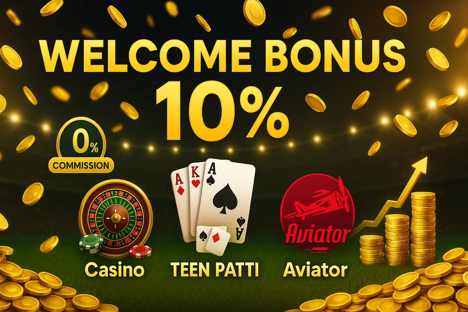 Magicwin Welcome Bonus 10% with Zero Commission