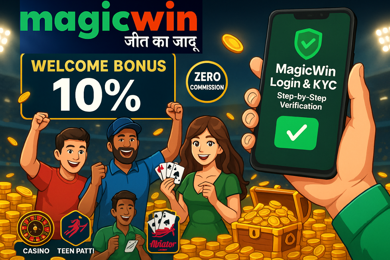 MagicWin Login and KYC verification step-by-step guide with secure access, identity check, and safe online betting signup process.