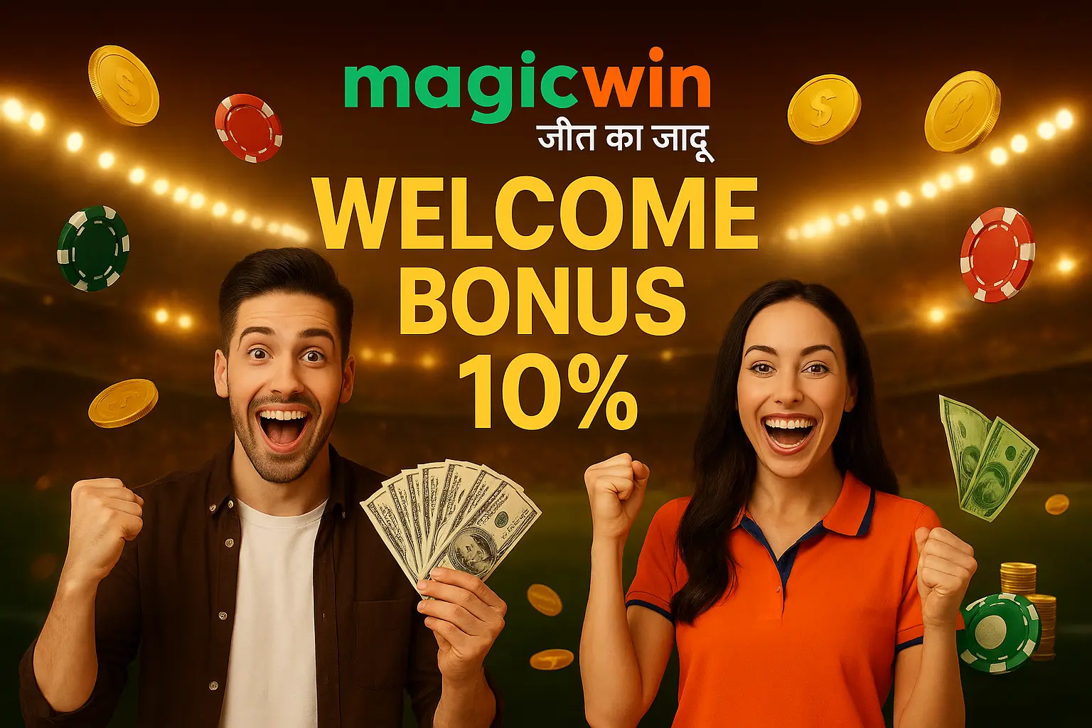 MagicWin welcome bonus 10%