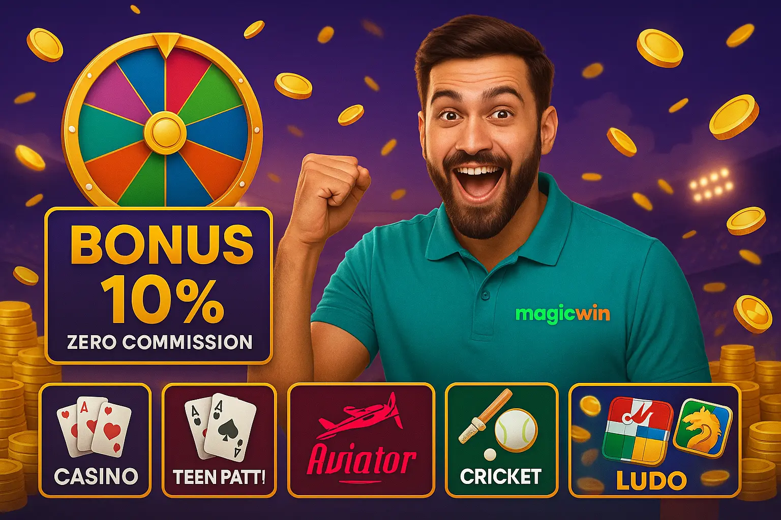 Promotional banner for MagicWin Android app download