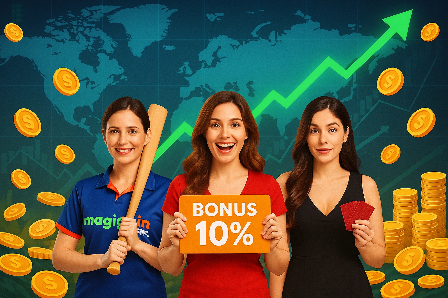 casino games like Aviator, Teen Patti, Spin & Win, showing 10% bonus
