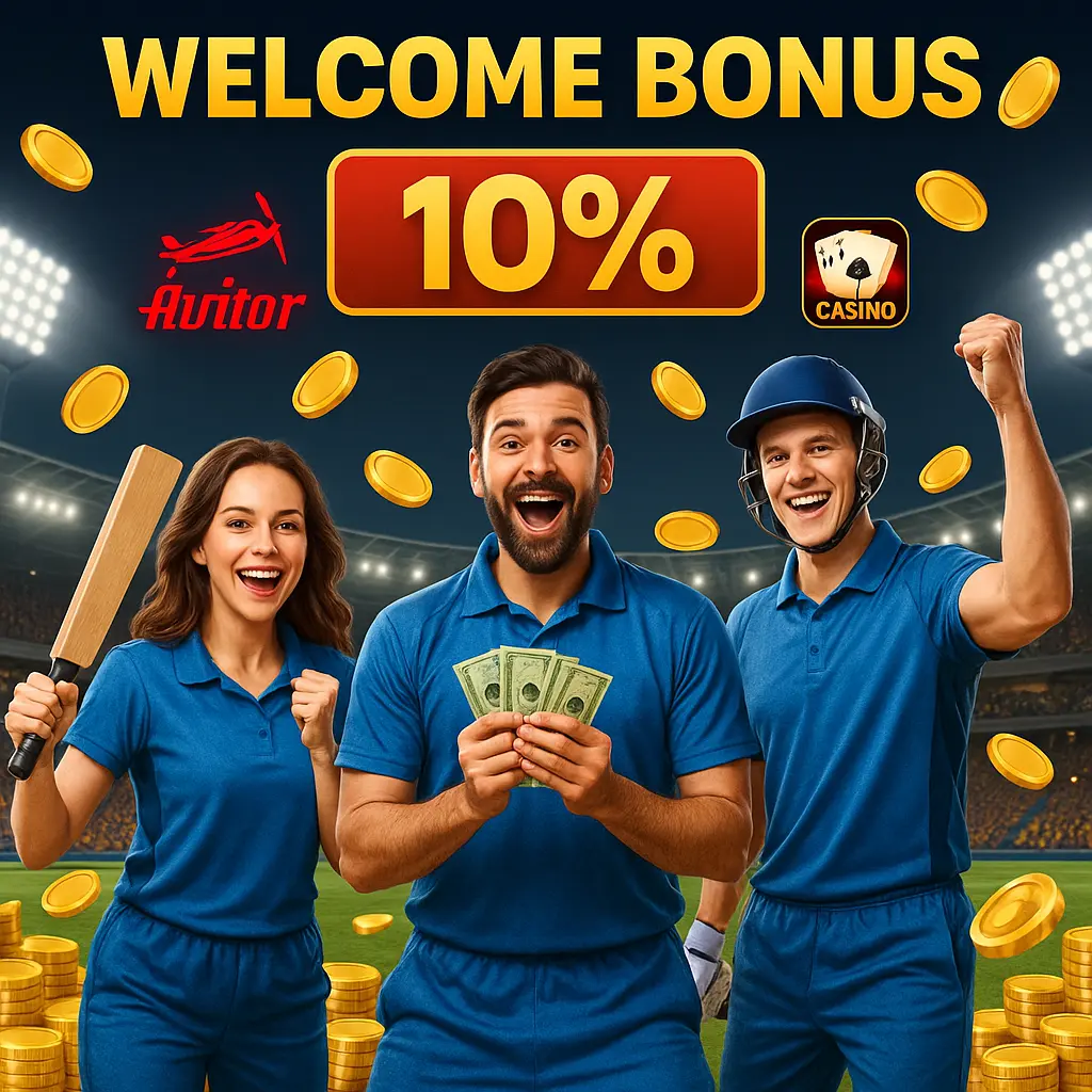 MagicWin welcome bonus 10% – Cricket match