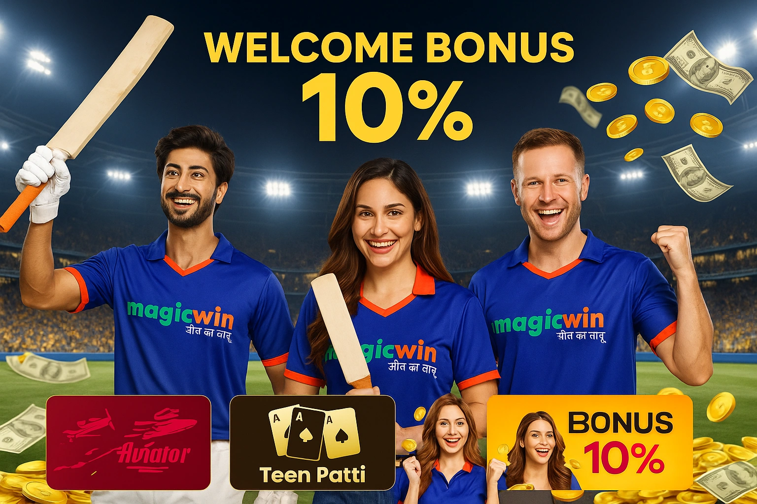 MagicWin welcome bonus 10%
