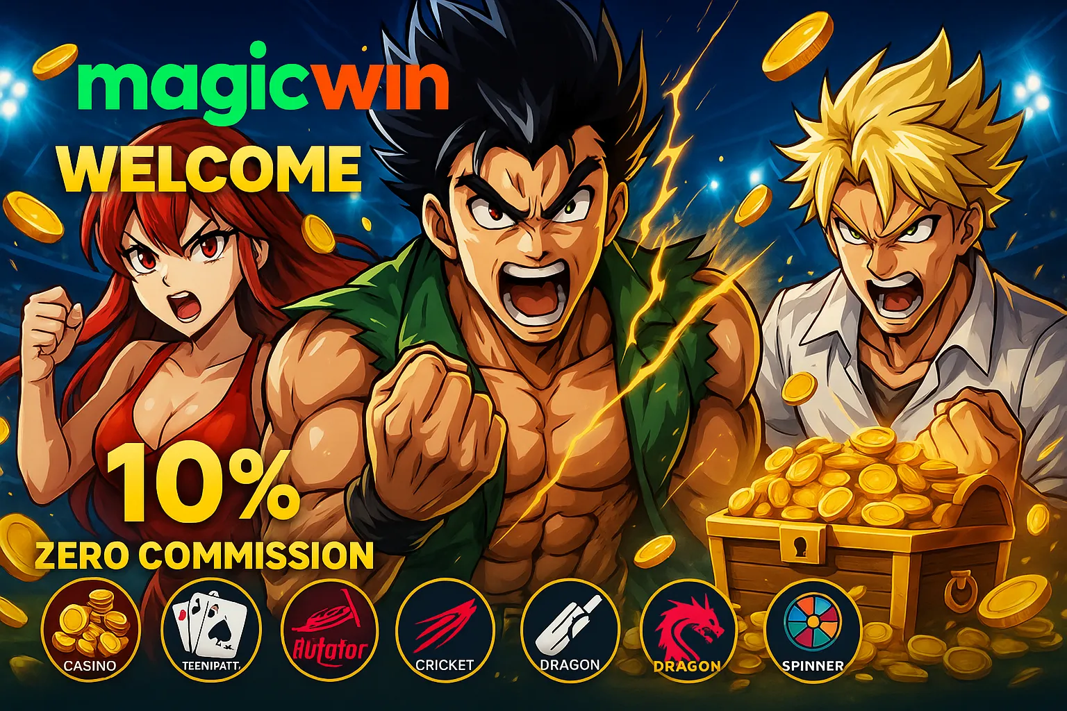 MagicWin Mobile App vs Browser experience with three players using phone and laptop