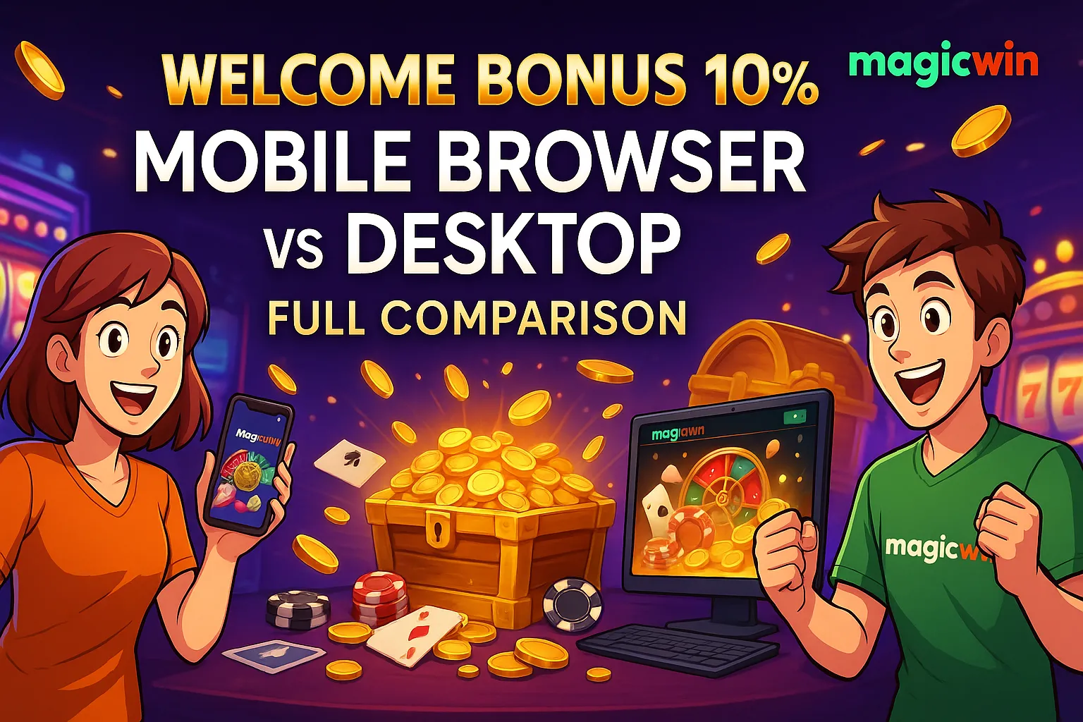 MagicWin mobile browser vs desktop platform comparison visual