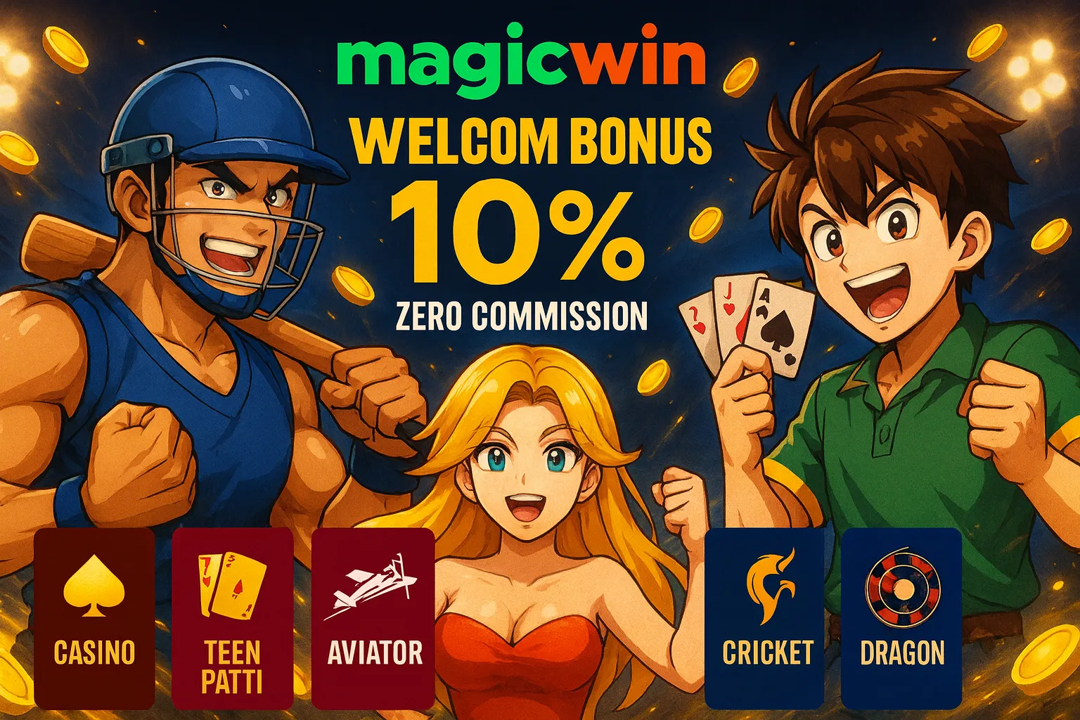 MagicWin deposit methods including UPI, cards, wallets, and crypto